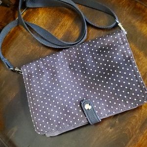 Thirty-One Polka Dot Canvas Convertible Clutch
